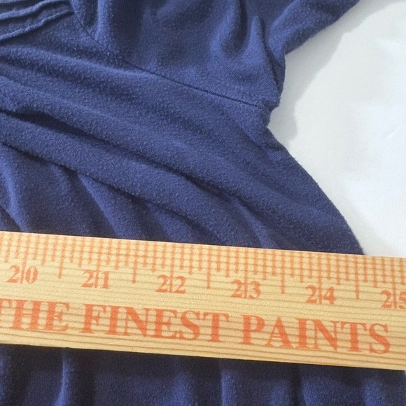 Eileen West Navy Long Sleeve Nightgown. Super soft Modal fabric with White Lace - Picture 6 of 12